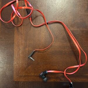 Beats by Dre Red Earbud Headphones